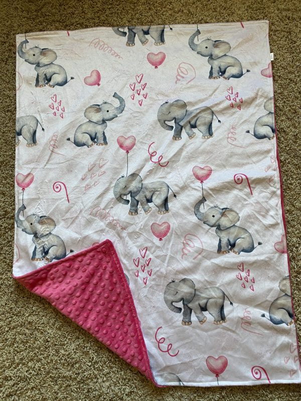 Elephant with Pink Hearts